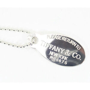 TIFFANY Co to Oval Necklace Long Ball Chain
